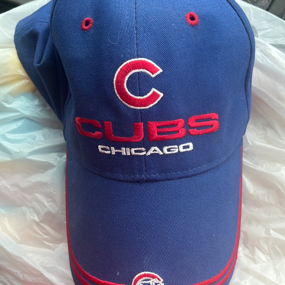 Vintage Chicago Cubs Hat / Cap One Size MLB Genuine Merchandise Blue Adjustable